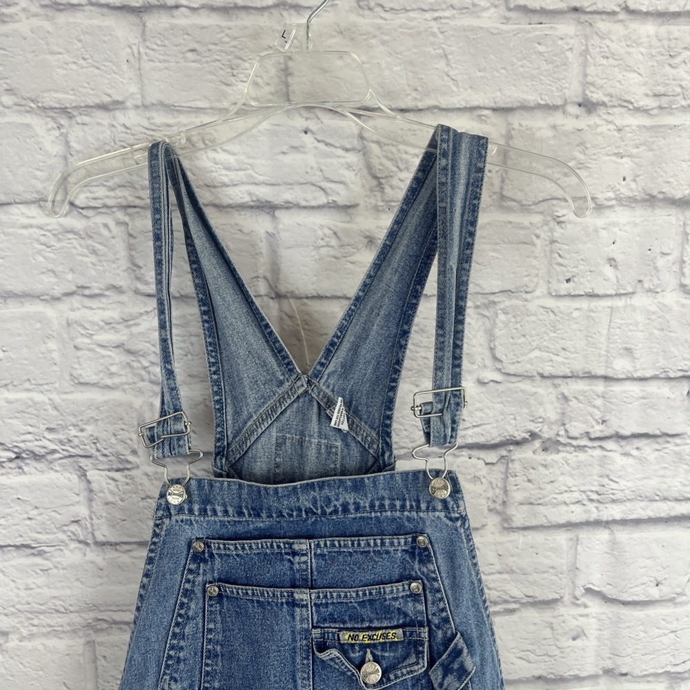 Vintage 90s No Excuses Denim Indie Streetwear Thrashed Overalls Size M READ - Picture 3 of 16